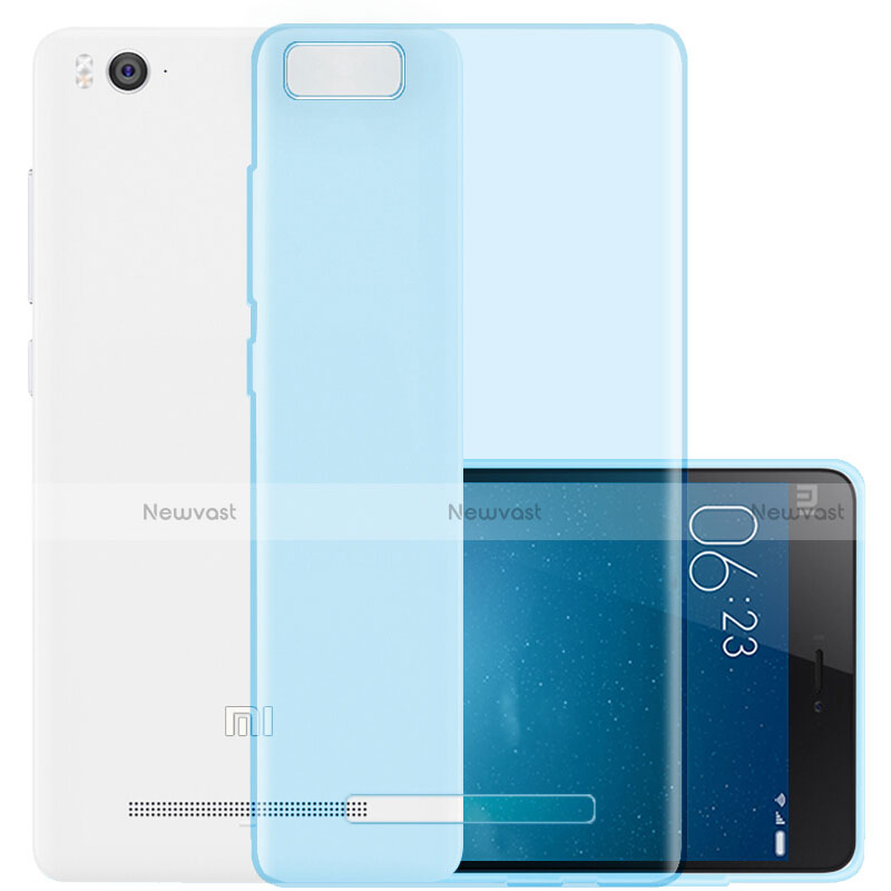 Ultra-thin Transparent TPU Soft Case for Xiaomi Mi 4C Blue