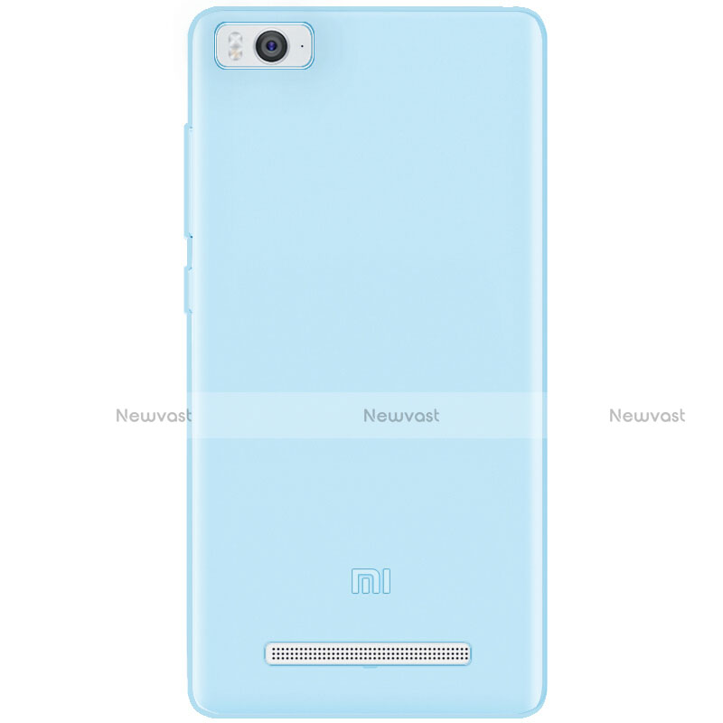 Ultra-thin Transparent TPU Soft Case for Xiaomi Mi 4C Blue