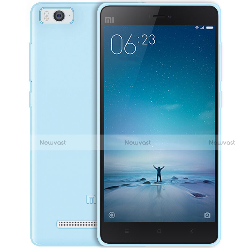 Ultra-thin Transparent TPU Soft Case for Xiaomi Mi 4i Blue