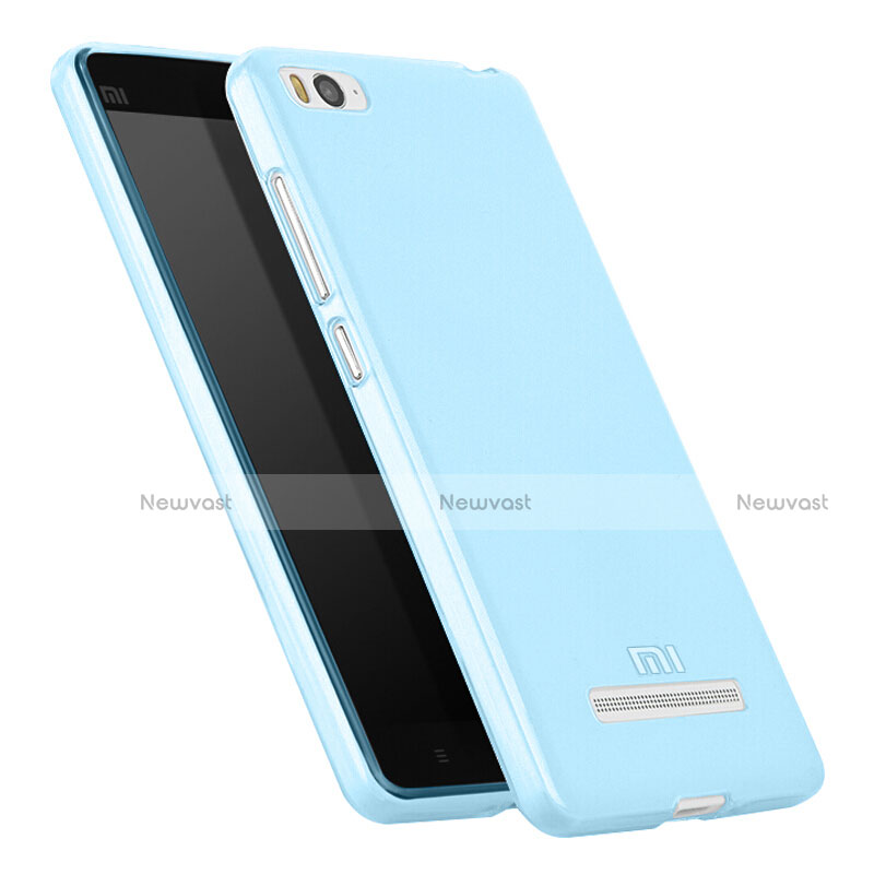 Ultra-thin Transparent TPU Soft Case for Xiaomi Mi 4i Blue