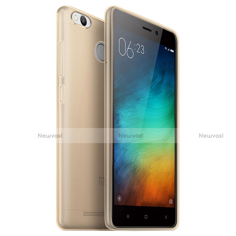 Ultra-thin Transparent TPU Soft Case for Xiaomi Redmi 3X Gold