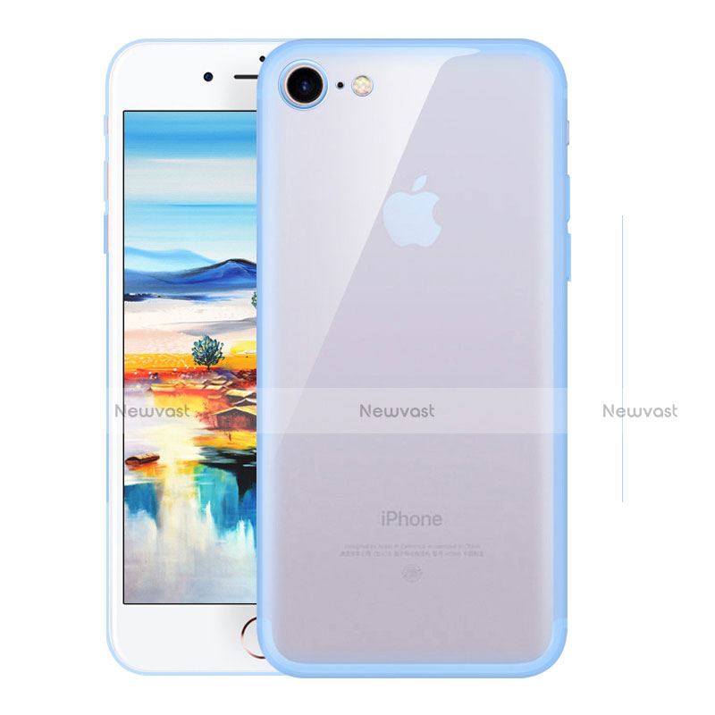 Ultra-thin Transparent TPU Soft Case H01 for Apple iPhone 7 Sky Blue