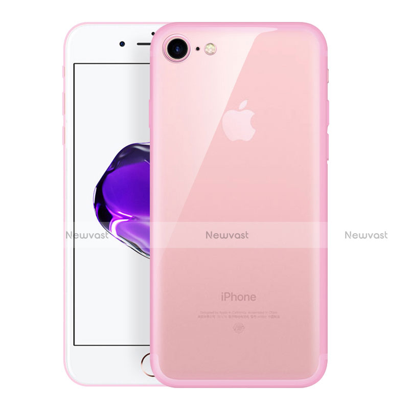 Ultra-thin Transparent TPU Soft Case H01 for Apple iPhone 8 Pink