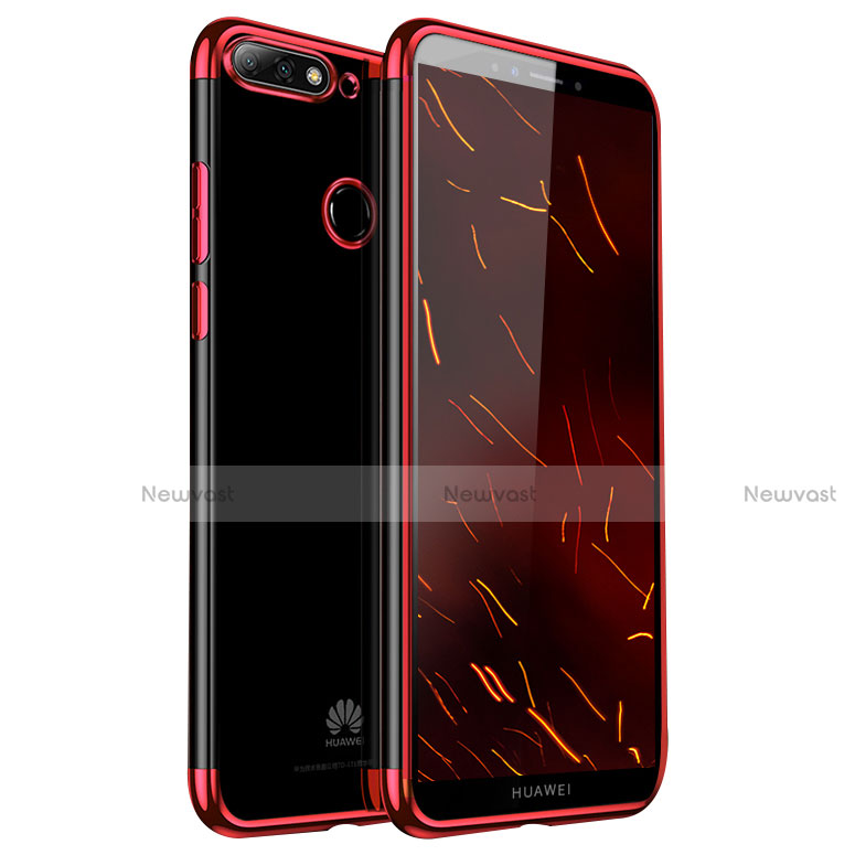 Ultra-thin Transparent TPU Soft Case H01 for Huawei Enjoy 8 Red