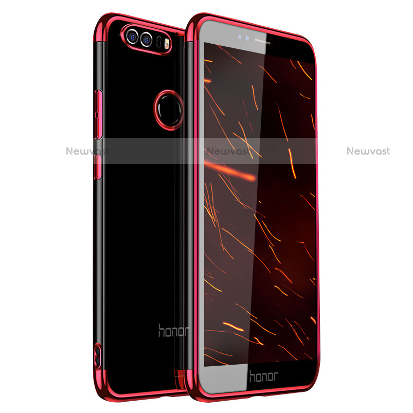 Ultra-thin Transparent TPU Soft Case H01 for Huawei Honor 8 Red
