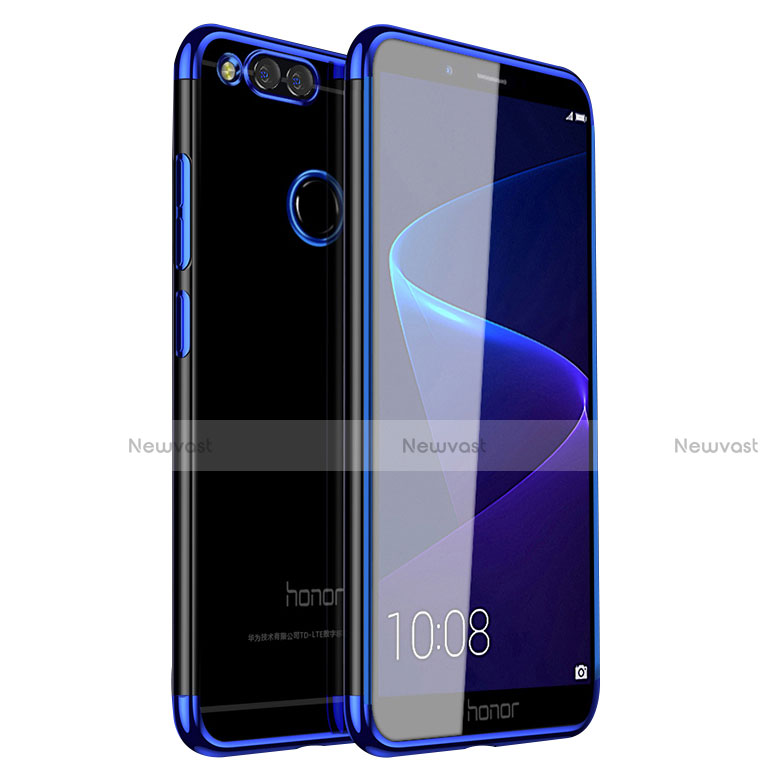 Ultra-thin Transparent TPU Soft Case H01 for Huawei Honor Play 7X Blue