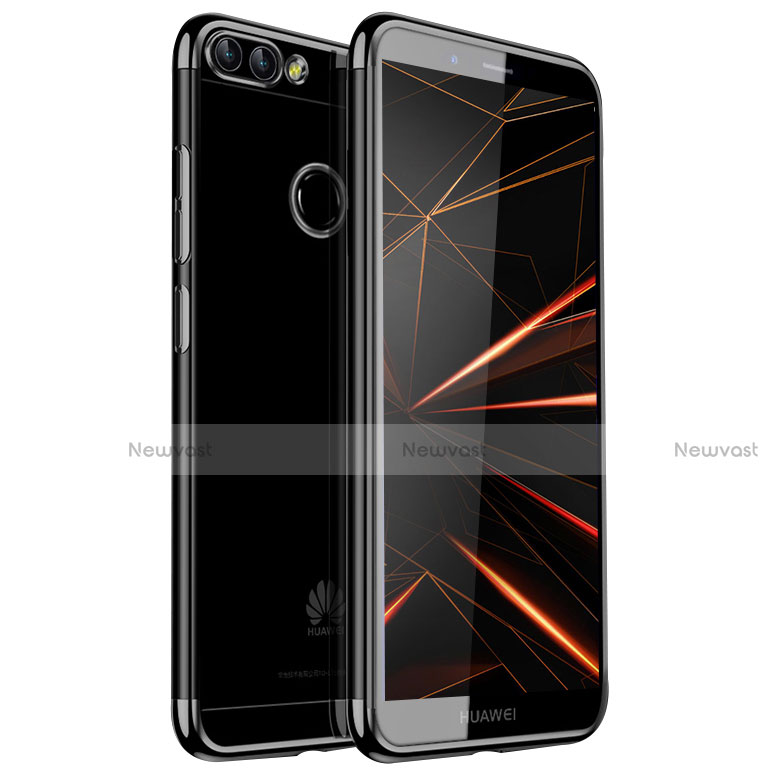 Ultra-thin Transparent TPU Soft Case H01 for Huawei P Smart Black