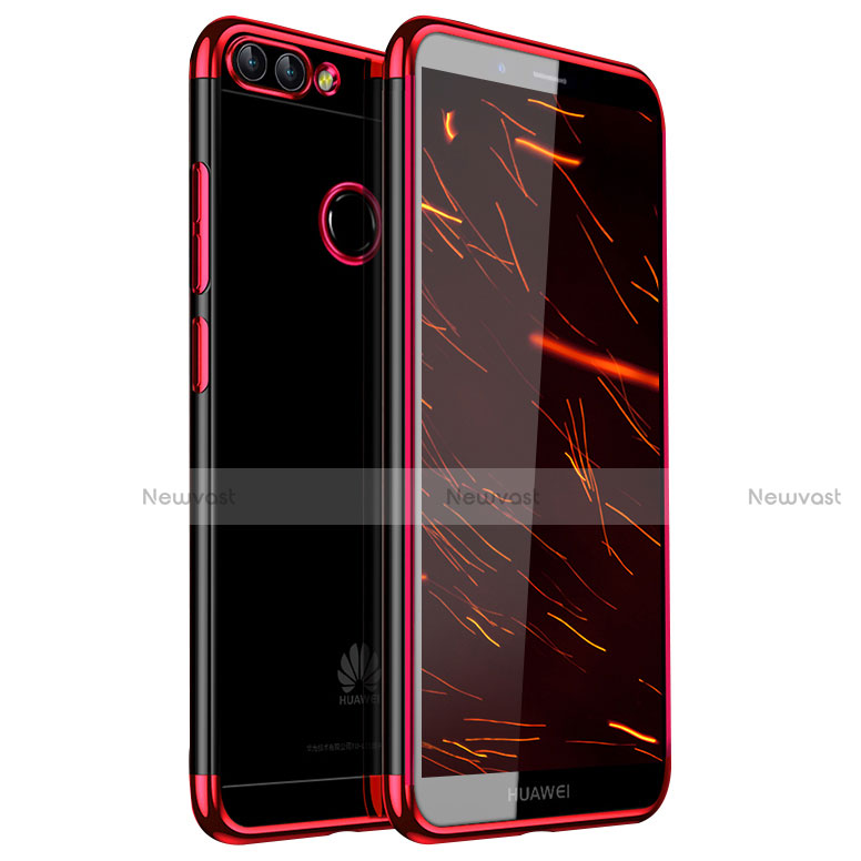 Ultra-thin Transparent TPU Soft Case H01 for Huawei P Smart Red