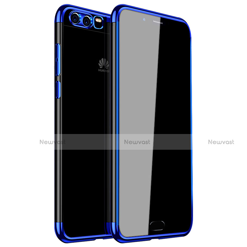 Ultra-thin Transparent TPU Soft Case H01 for Huawei P10 Plus Blue