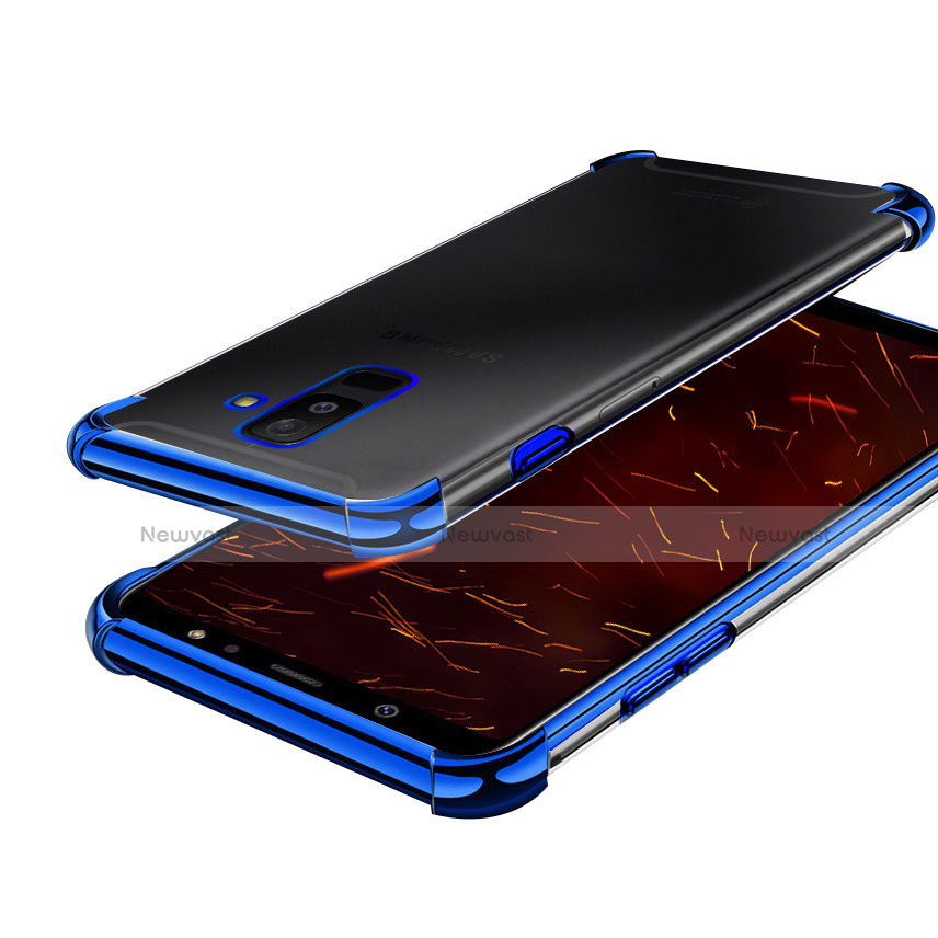 Ultra-thin Transparent TPU Soft Case H01 for Samsung Galaxy A6 Plus (2018) Blue