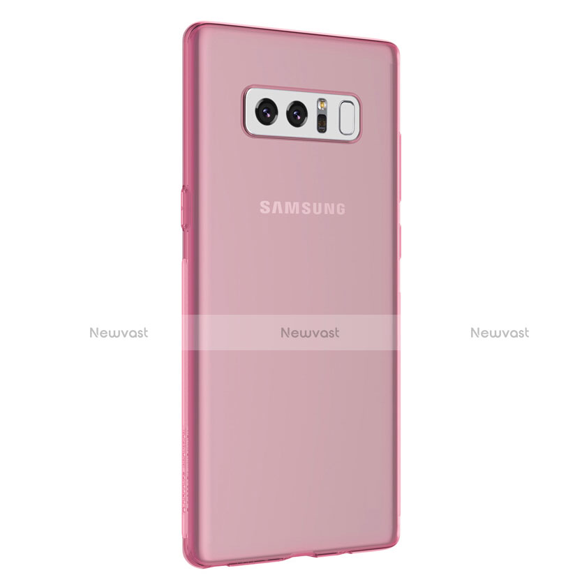 Ultra-thin Transparent TPU Soft Case H01 for Samsung Galaxy Note 8 Duos N950F Pink