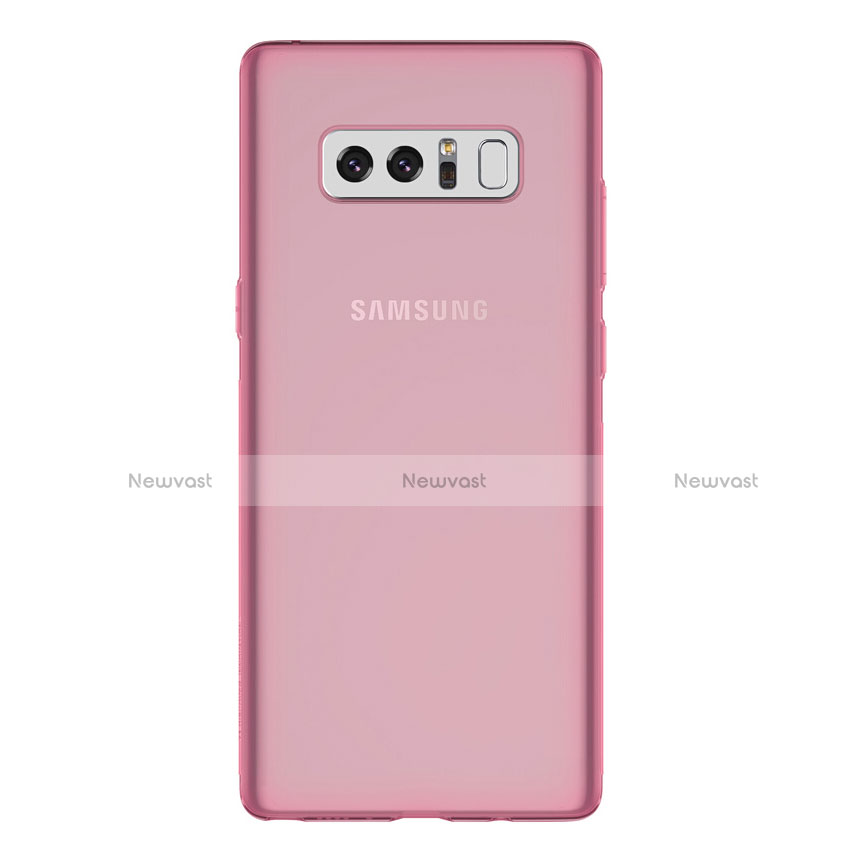 Ultra-thin Transparent TPU Soft Case H01 for Samsung Galaxy Note 8 Duos N950F Pink