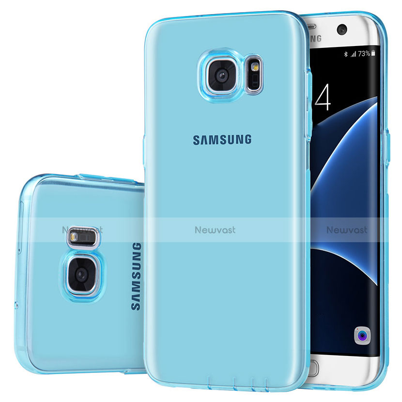 Ultra-thin Transparent TPU Soft Case H01 for Samsung Galaxy S7 Edge G935F Blue