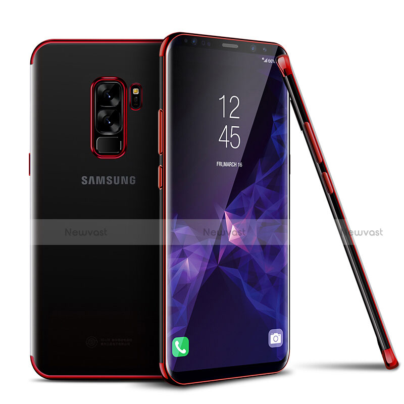 Ultra-thin Transparent TPU Soft Case H01 for Samsung Galaxy S9 Plus Red