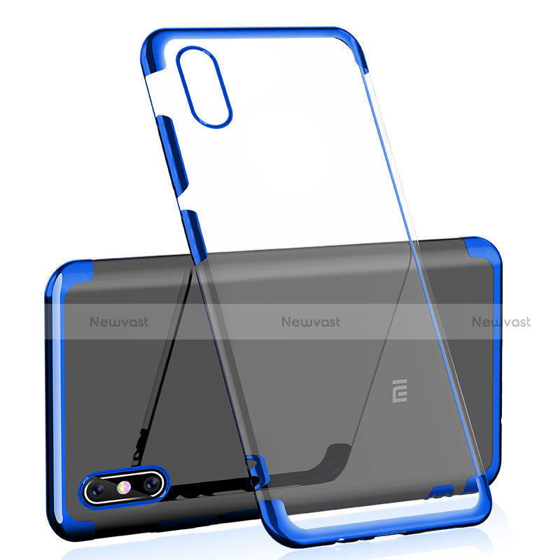 Ultra-thin Transparent TPU Soft Case H01 for Xiaomi Mi 8 Pro Global Version Blue