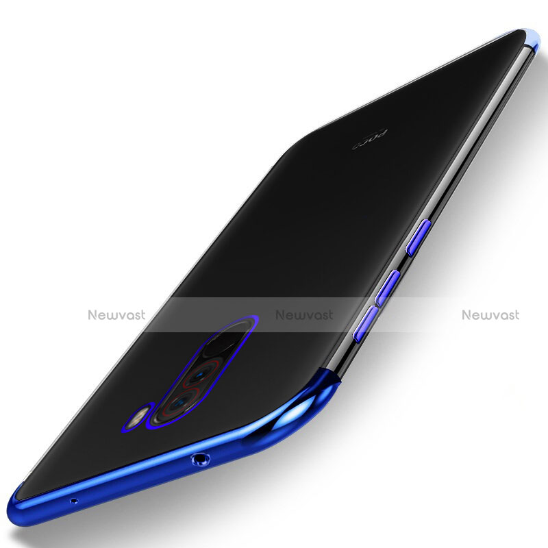 Ultra-thin Transparent TPU Soft Case H01 for Xiaomi Pocophone F1 Blue