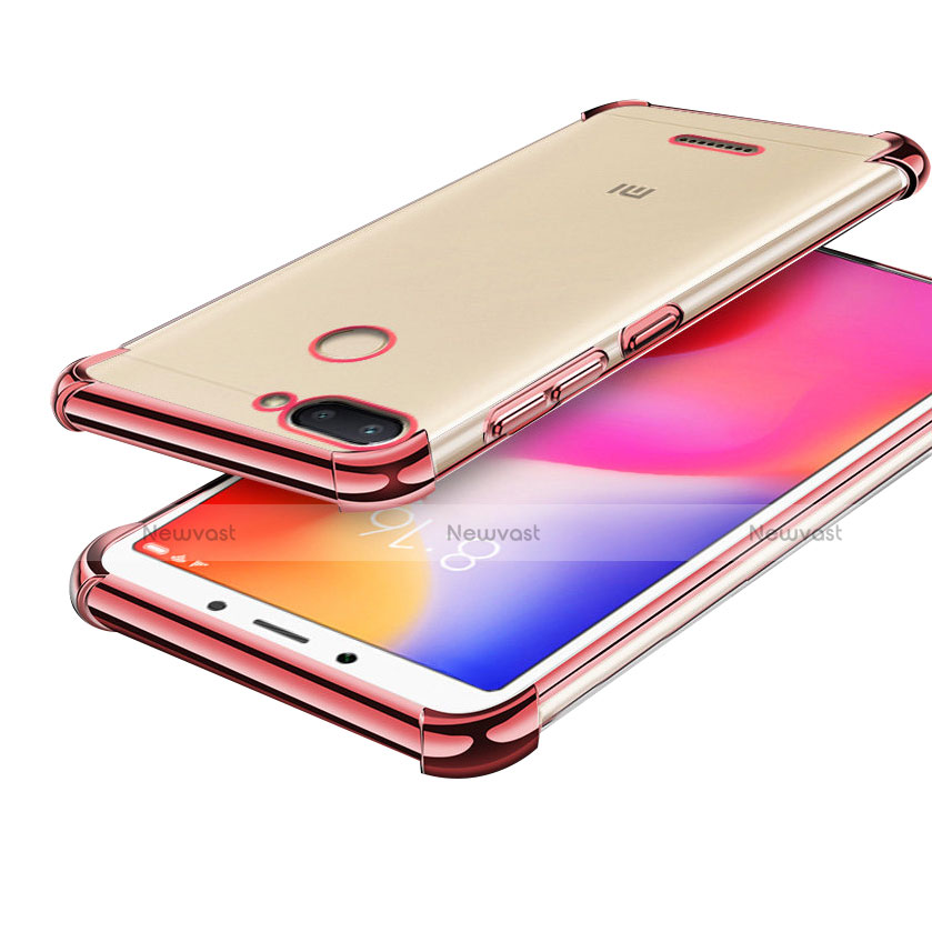 Ultra-thin Transparent TPU Soft Case H01 for Xiaomi Redmi 6 Rose Gold