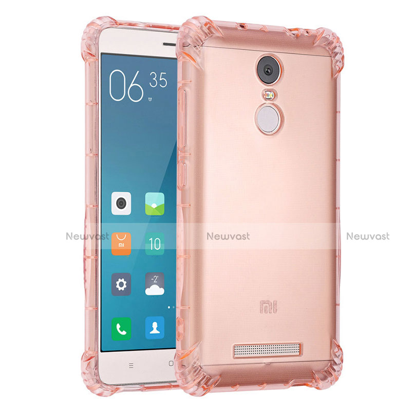 Ultra-thin Transparent TPU Soft Case H01 for Xiaomi Redmi Note 3 MediaTek Pink