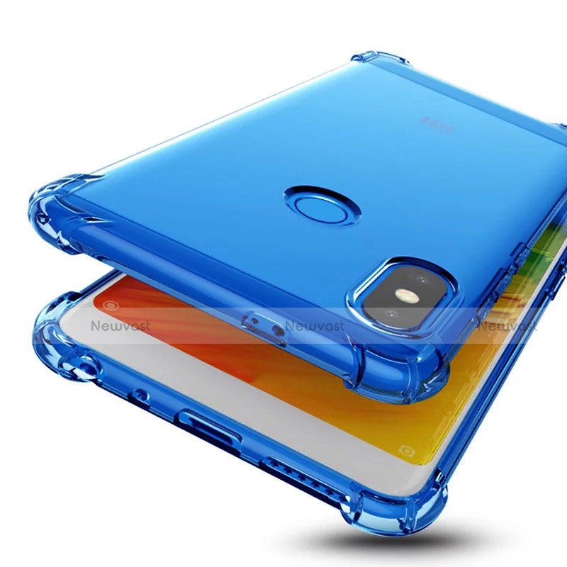 Ultra-thin Transparent TPU Soft Case H01 for Xiaomi Redmi Note 5 AI Dual Camera Blue