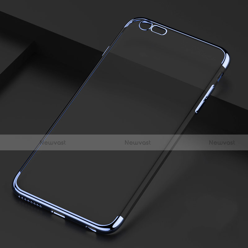 Ultra-thin Transparent TPU Soft Case H02 for Apple iPhone 6 Plus Blue