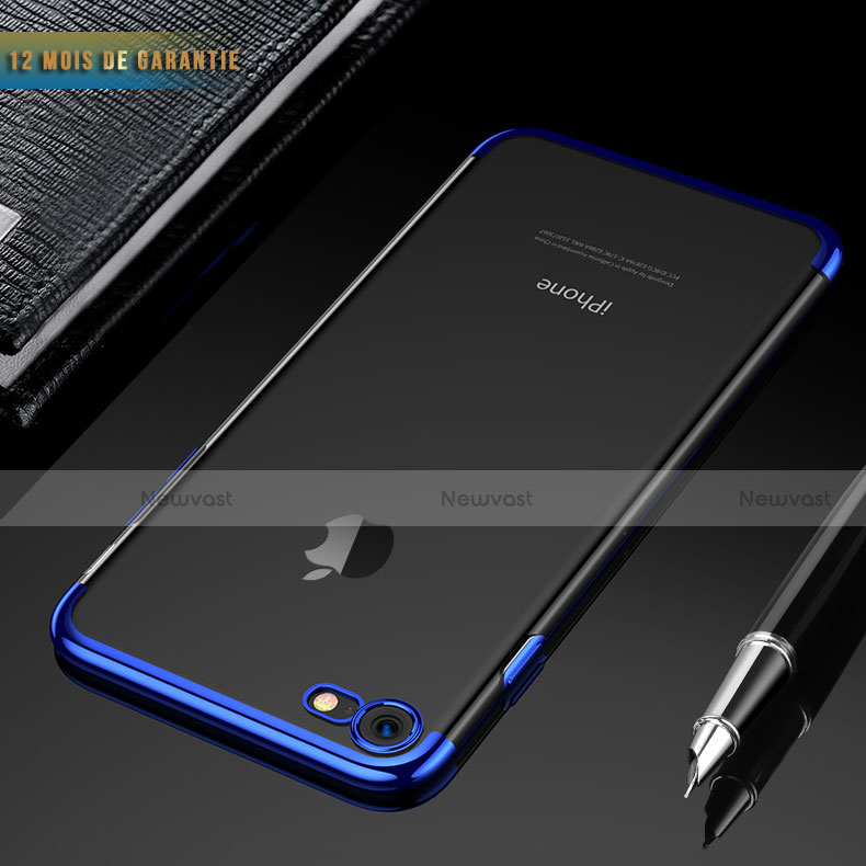 Ultra-thin Transparent TPU Soft Case H02 for Apple iPhone 6 Plus Blue