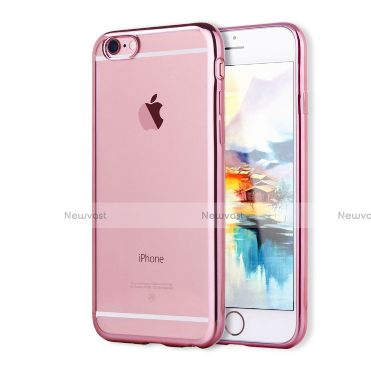 Ultra-thin Transparent TPU Soft Case H02 for Apple iPhone 6 Rose Gold