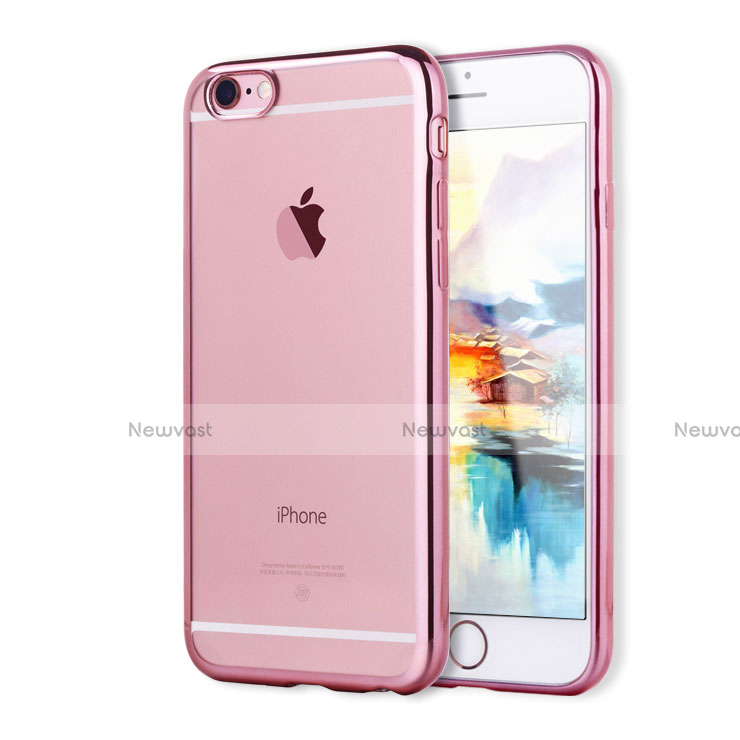 Ultra-thin Transparent TPU Soft Case H02 for Apple iPhone 6S Rose Gold