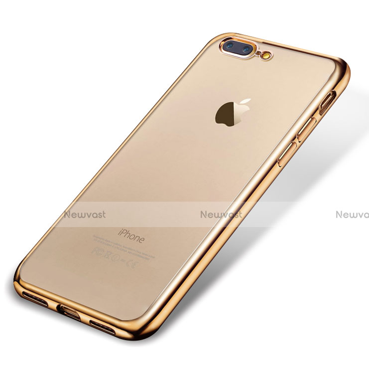 Ultra-thin Transparent TPU Soft Case H02 for Apple iPhone 7 Plus Gold