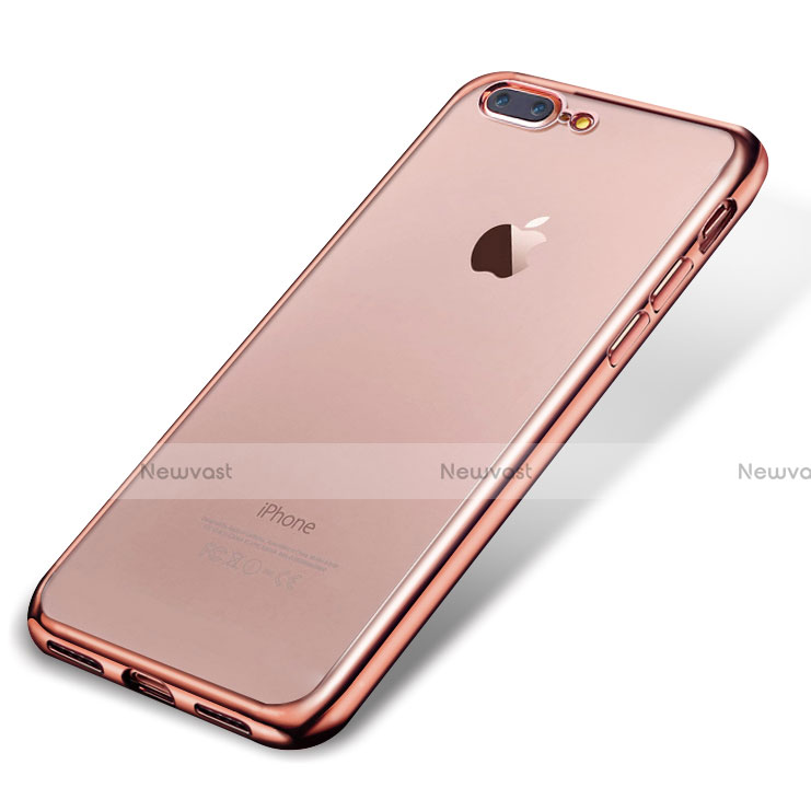 Ultra-thin Transparent TPU Soft Case H02 for Apple iPhone 7 Plus Rose Gold