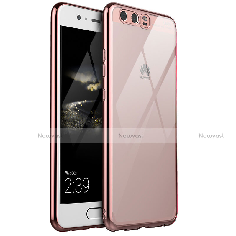 Ultra-thin Transparent TPU Soft Case H02 for Huawei P10 Plus Rose Gold