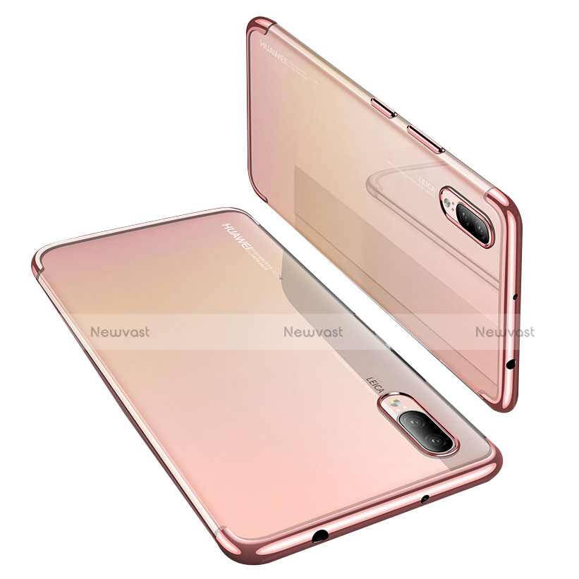 Ultra-thin Transparent TPU Soft Case H02 for Huawei P20 Rose Gold