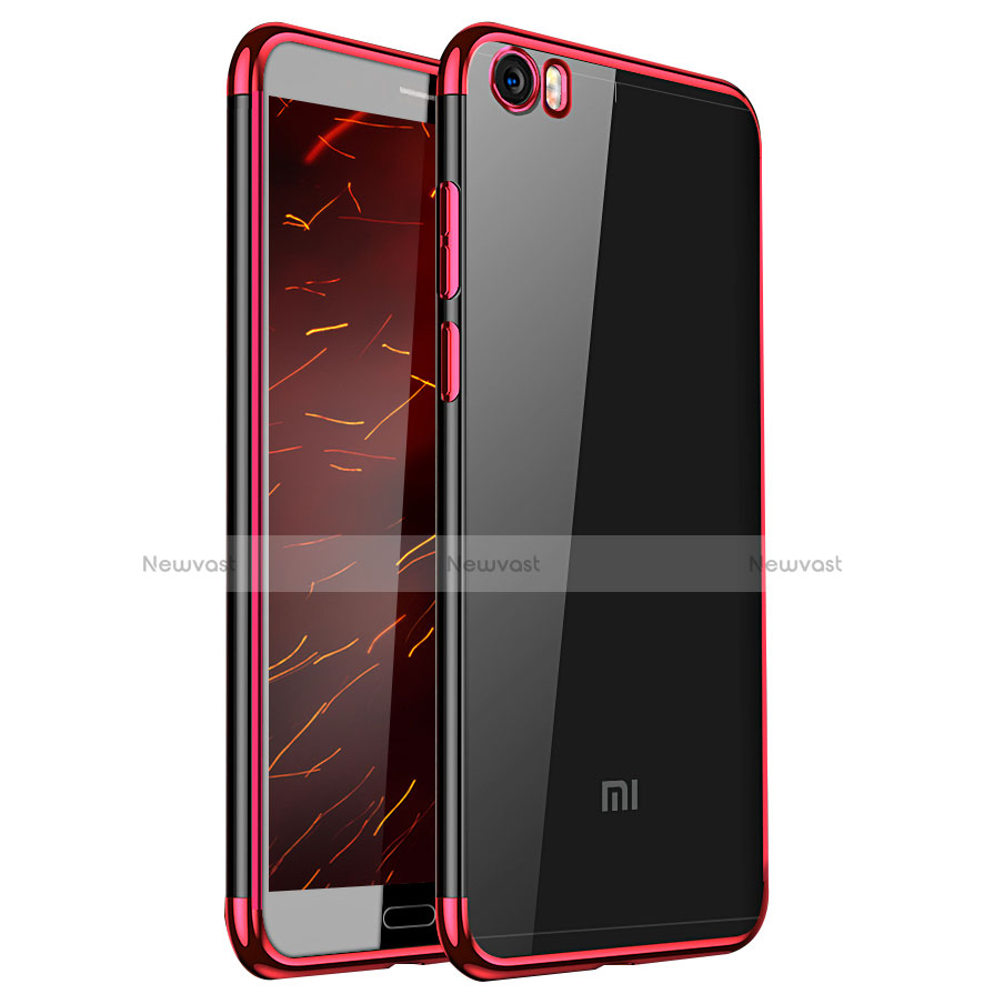 Ultra-thin Transparent TPU Soft Case H02 for Xiaomi Mi 5 Red