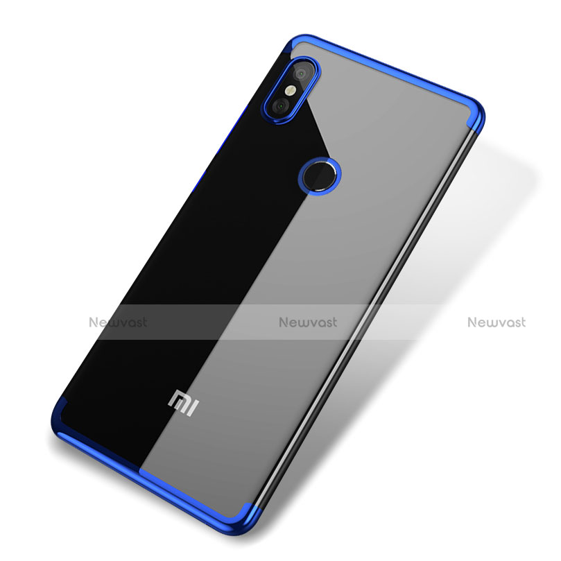 Ultra-thin Transparent TPU Soft Case H02 for Xiaomi Mi 8 Blue