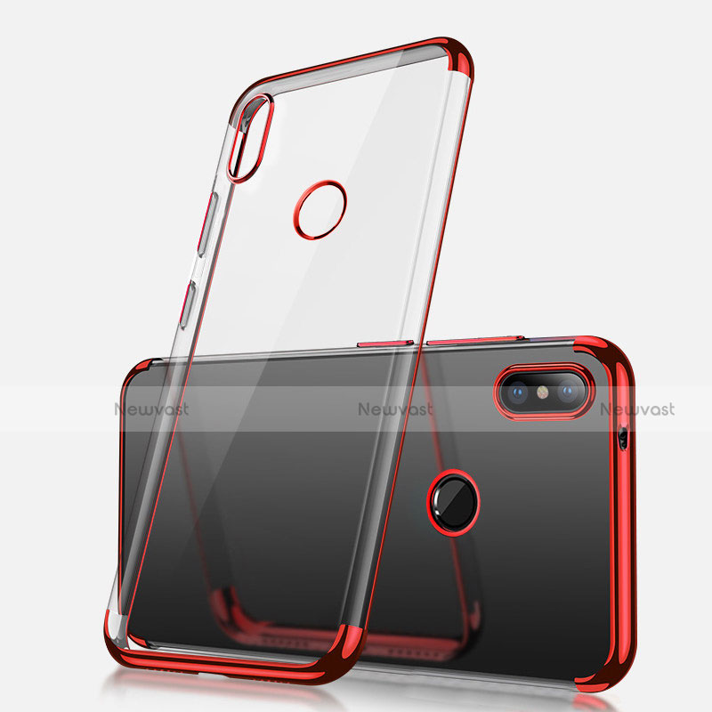 Ultra-thin Transparent TPU Soft Case H02 for Xiaomi Redmi Note 5 AI Dual Camera Red