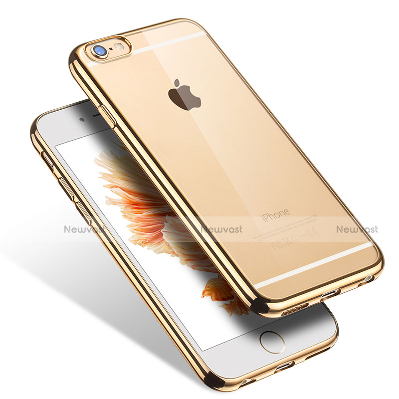 Ultra-thin Transparent TPU Soft Case H03 for Apple iPhone 6 Gold