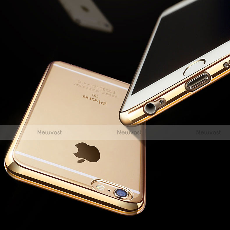 Ultra-thin Transparent TPU Soft Case H03 for Apple iPhone 6 Gold