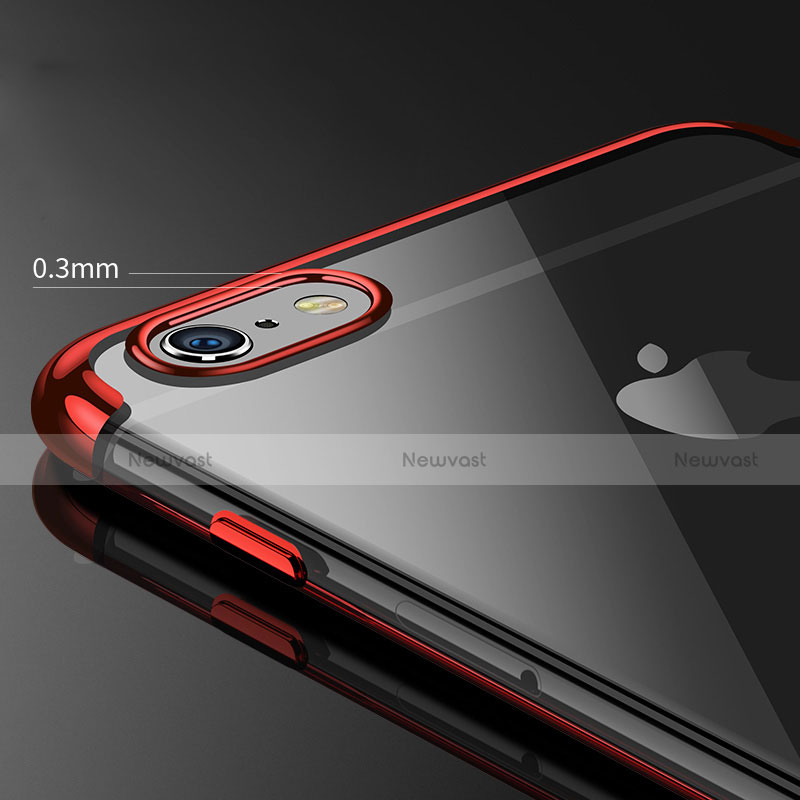 Ultra-thin Transparent TPU Soft Case H03 for Apple iPhone 6 Plus Red