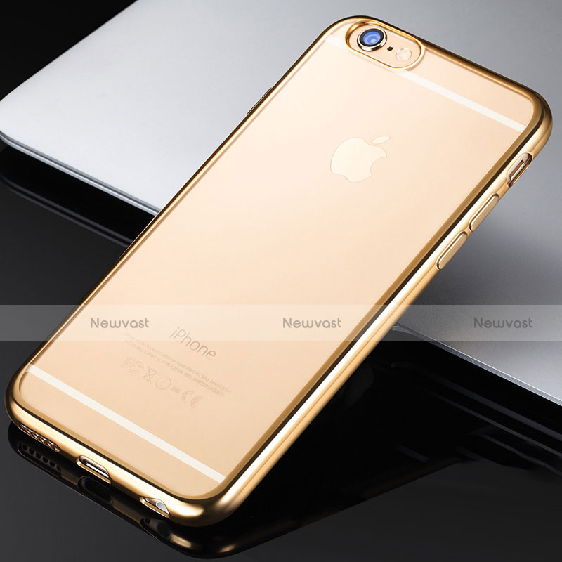 Ultra-thin Transparent TPU Soft Case H03 for Apple iPhone 6S Gold