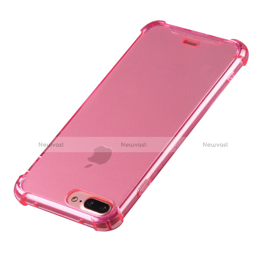 Ultra-thin Transparent TPU Soft Case H03 for Apple iPhone 8 Plus Pink