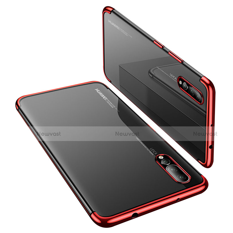 Ultra-thin Transparent TPU Soft Case H03 for Huawei P20 Pro Red