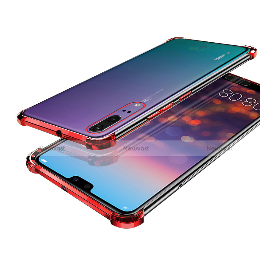 Ultra-thin Transparent TPU Soft Case H03 for Huawei P20 Red