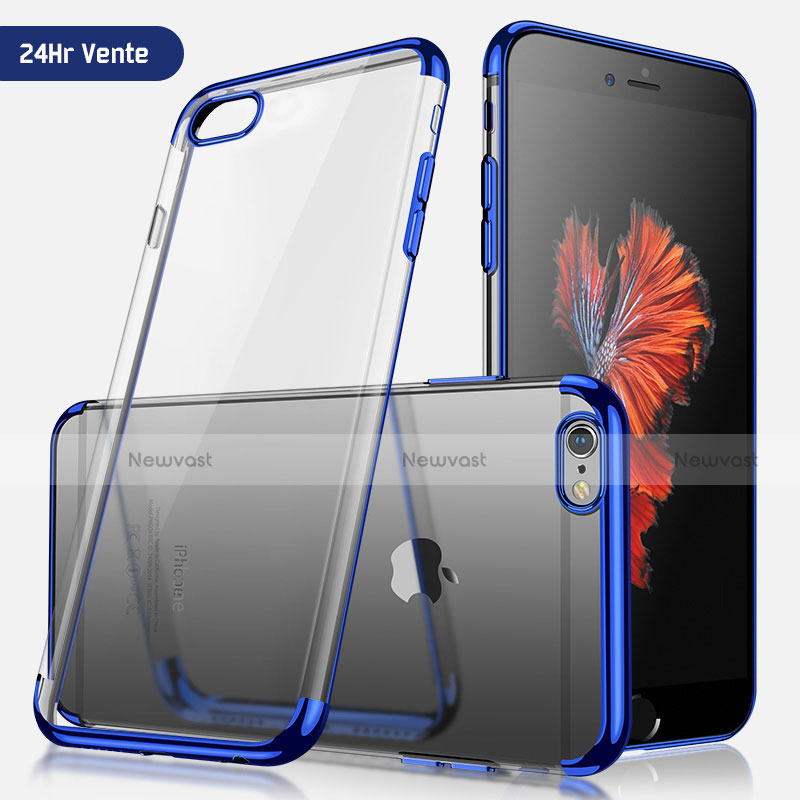 Ultra-thin Transparent TPU Soft Case H04 for Apple iPhone 7 Blue