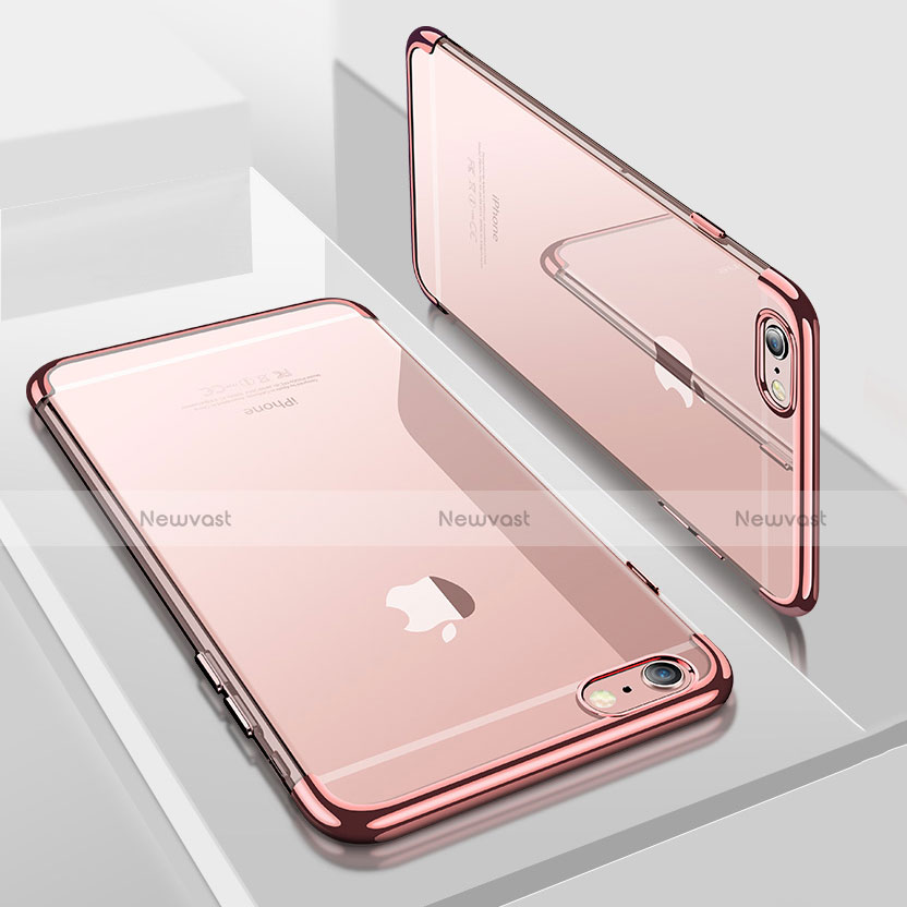 Ultra-thin Transparent TPU Soft Case H04 for Apple iPhone 7 Rose Gold