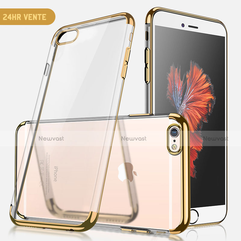 Ultra-thin Transparent TPU Soft Case H04 for Apple iPhone SE3 2022 Gold