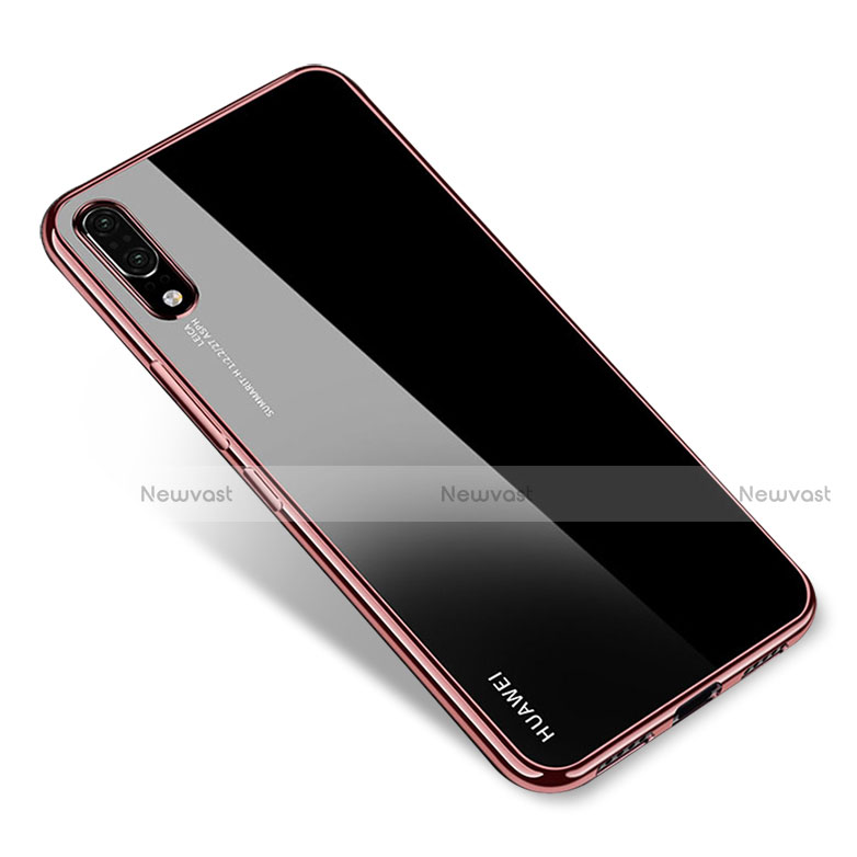 Ultra-thin Transparent TPU Soft Case H04 for Huawei P20 Rose Gold