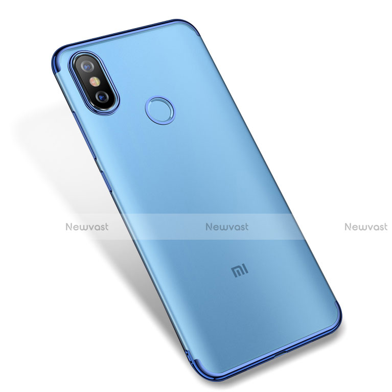 Ultra-thin Transparent TPU Soft Case H04 for Xiaomi Mi A2 Blue