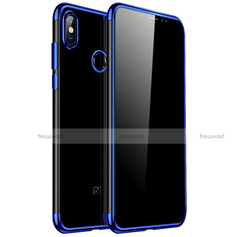 Ultra-thin Transparent TPU Soft Case H04 for Xiaomi Redmi Note 5 AI Dual Camera Blue