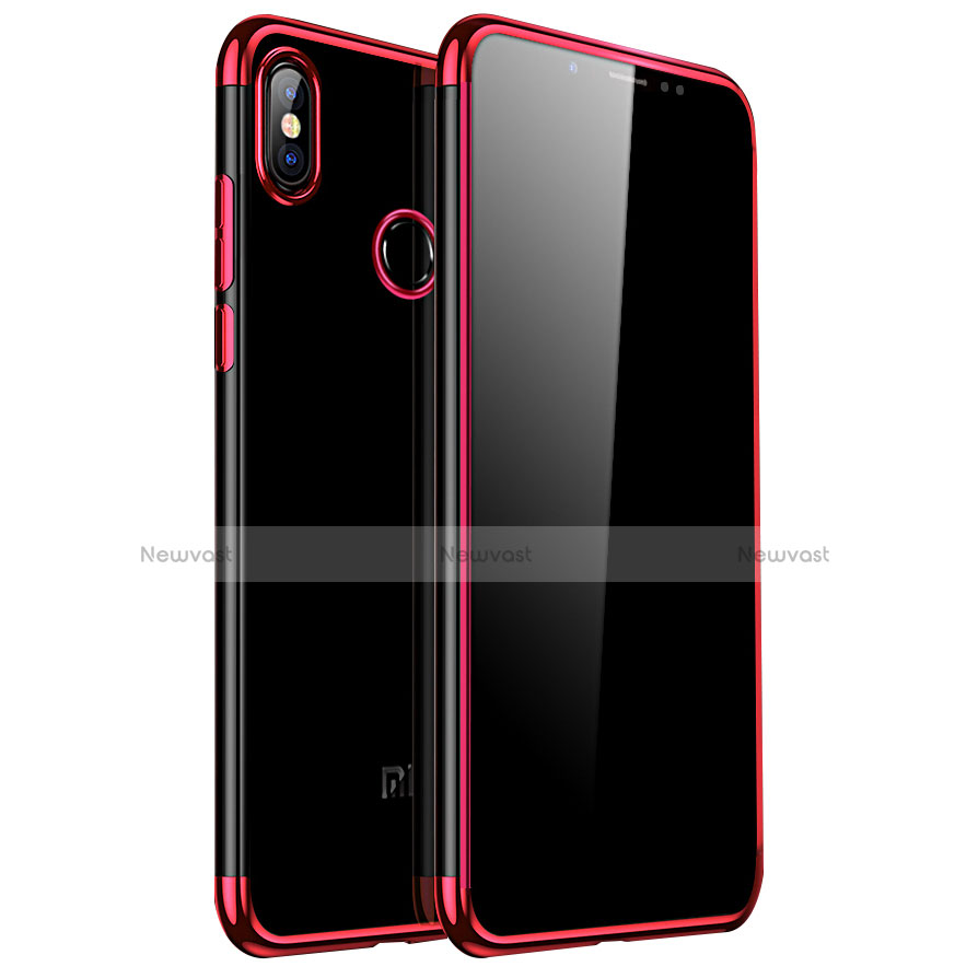 Ultra-thin Transparent TPU Soft Case H04 for Xiaomi Redmi Note 5 AI Dual Camera Red