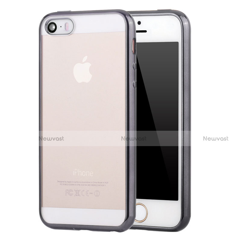 Ultra-thin Transparent TPU Soft Case H05 for Apple iPhone 5S Gray