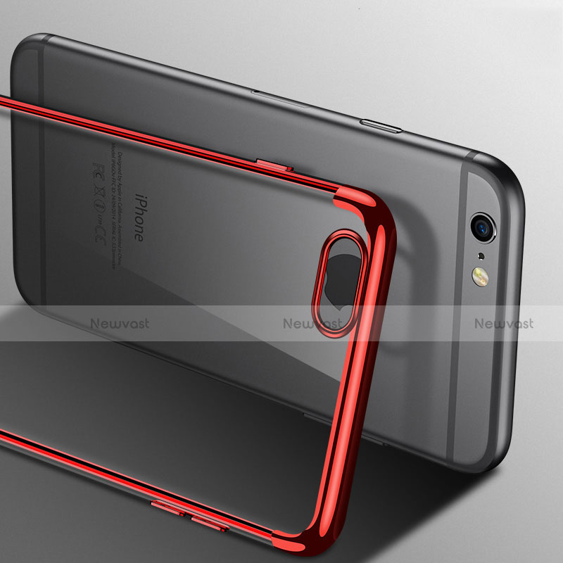 Ultra-thin Transparent TPU Soft Case H05 for Apple iPhone 6 Red